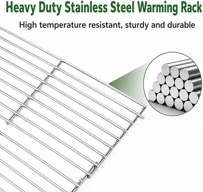 GRISUN Foldable Grill Warming Rack for Pit Boss 700FB Pellet Grill, Stainless Steel Upper Warming Rack Replacement for Pit Boss 400FB Pro 600 & Z Grills 550B, BBQ Grill Top Rack