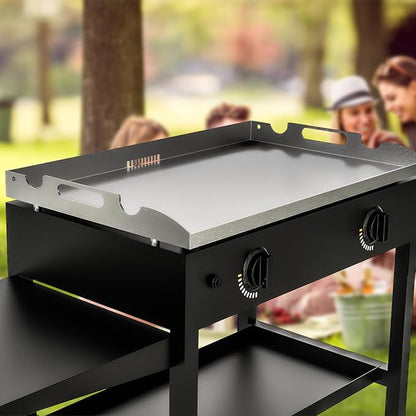 New Upgrade 28 Inch Griddle Replacement Top for Blackstone 28" Flat Top Grill 1803 1924 1883 1853, Gas Griddle Replacement Parts Top with Rear Grease System for Most Blackstone 28" Flat Top Grill