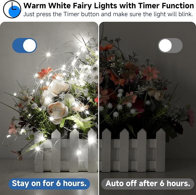 8 Pack Battery Fairy Lights with Remote, 320FT 960LED, Cool White | 8 Modes, Timer Function, Waterproof, Dimmable, Battery Operated Twinkle Light for Indoor Outdoor Xmas Party Holiday Decor
