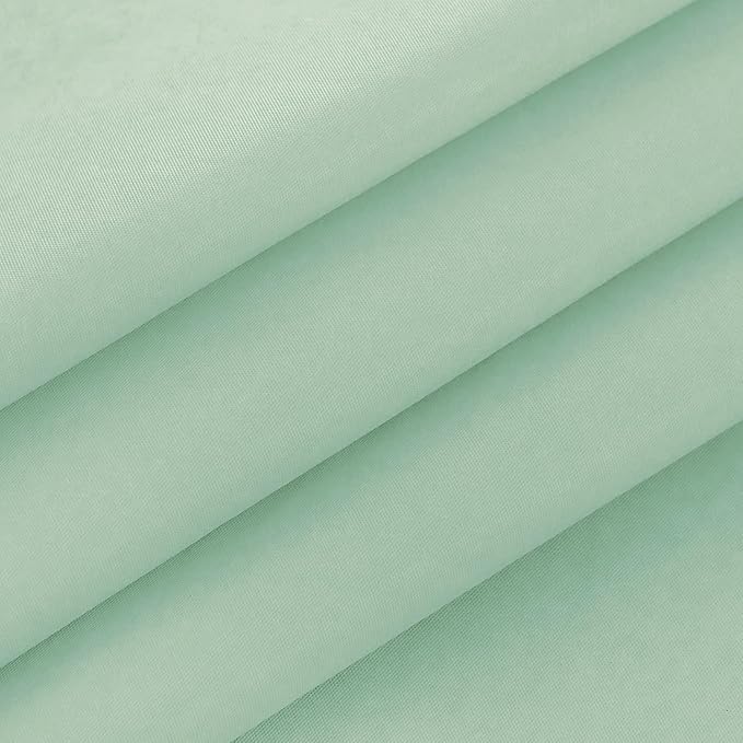 NLMUVW Sage Green Vinyl Tablecloth with Flannel Backing Rectangle, Waterproof PVC Table Cover 8ft Wipe Clean Table Cloth for Dining Party Camping, 60 X 108 Inch