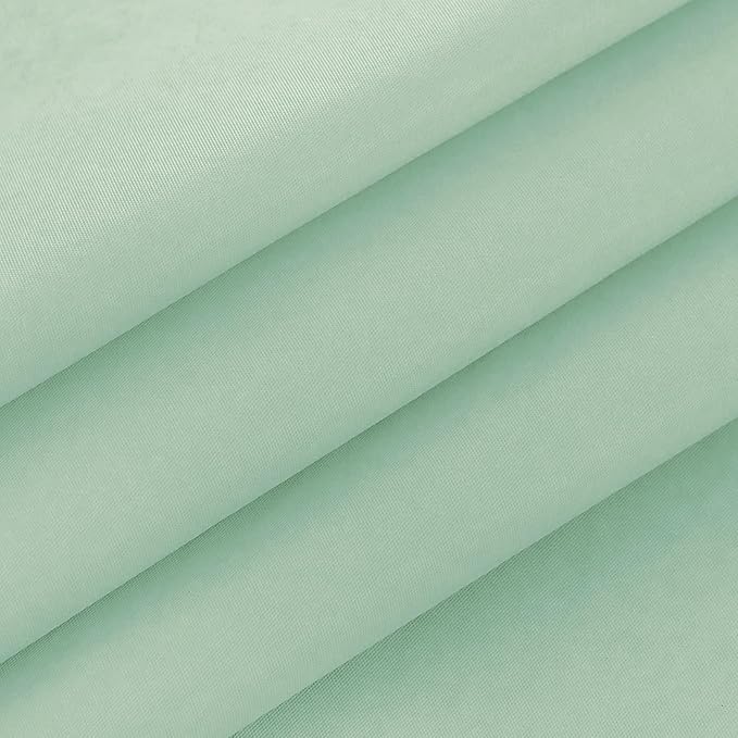 NLMUVW Sage Green Vinyl Tablecloth with Flannel Backing Square, 100% Waterproof PVC Table Cloth Wipe Clean Table Cover for Dining Party Camping Outdoor, 60 X 60 Inch