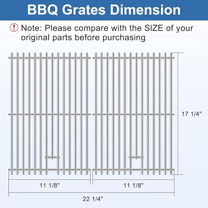 Criditpid Grill Replacement Parts for Nexgrill 720-0925P 720-0925, Grill Heat Plates Shields, Burner Tubes and Igniter, Grill Grates Kit for Nexgrill 720-0925P 4 Burner Gas Grill.