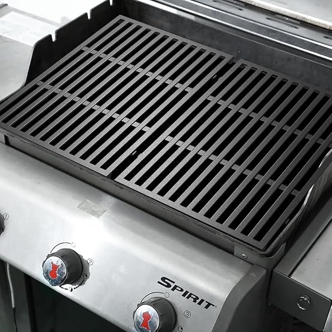 Spirit E310 Grill Parts Replacement Kit, 7636 Flavorizer Bars & 7638 Grates for Weber Spirit & Spirit II 300 Series E310 E320 E330 S310 S320 S330 (Front Control), 15.3" Heat Plates, 17.5" Grates
