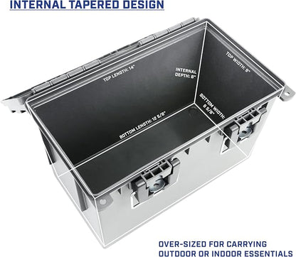 Sheffield XL Ammo Box Made in USA, Stackable Lockable Ammo Storage Box | 4 Pack Lockable Storage Box, Water and Dust Resistant Dry Box, Secures Hunting Gear, Gun Accessories, Supplies, and Bullets
