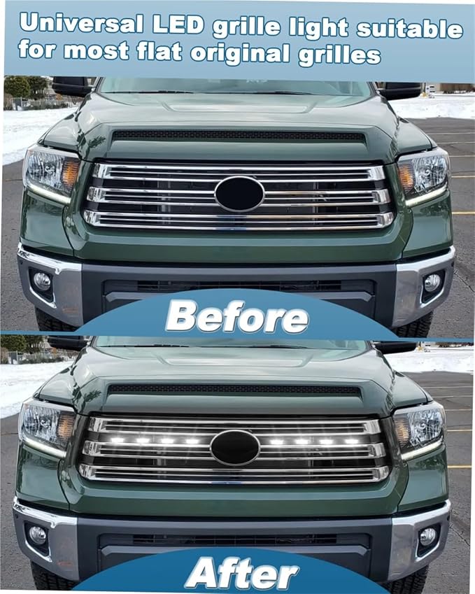 Led Grill Lights Universal Grille Lights For Car SUV 4pcs(White led)
