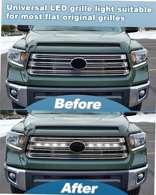 Led Grill Lights Universal Grille Lights For Car SUV 4pcs(White led)