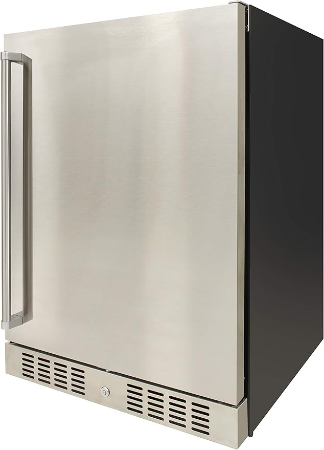 BRAMA Outdoor Refrigerator Built-In or Freestanding with Automatic Defrost, LED Display and Control Panel