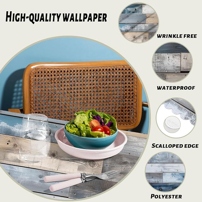 Farmhouse Tablecloth Wood Texture Abstract Rectangle Polyester Table Cloths Kitchen Table Cover for Dining BBQ Picnic Coffee Table 52 x 70 Inch 4-6 Seats