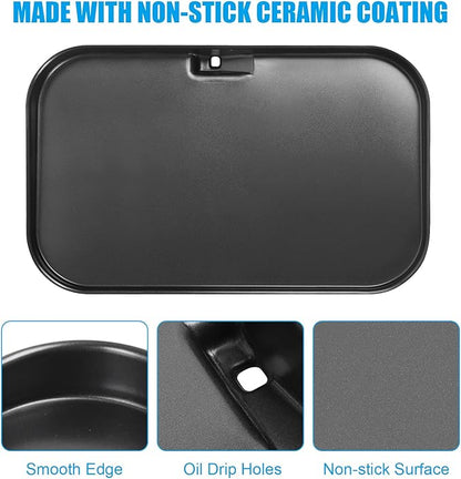 Outspark Grill Griddle Plate for Ninja Woodfire OG951 OG850 OG952 Grill Accessories, XSKGRIDLXL Non-Stick Flat Top Griddle Pan for Ninja Woodfire OG800 OG900 Series