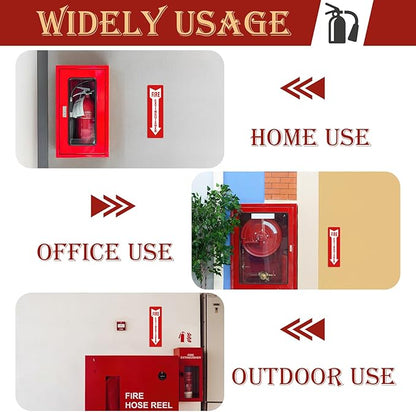 Fire Extinguisher Signs, 15 Pack 4x12 Inch Fire Extinguisher Signs for Home Business, Strong Self Adhesive Safety Sticker Sign, UV Protected, Weather, Indoor & Outdoor
