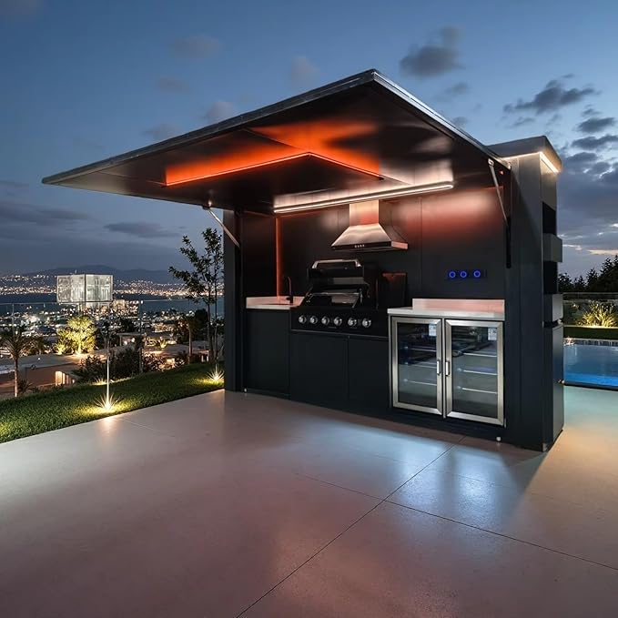 Mobile Prefab Outdoor Kitchen & Catering Unit - Portable Modular BBQ Station - Custom Sizes for Events, Cafes & Backyards