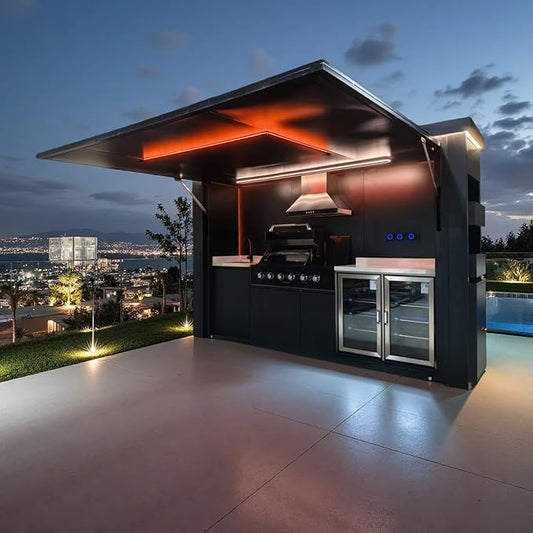 Mobile Prefab Outdoor Kitchen & Catering Unit - Portable Modular BBQ Station - Custom Sizes for Events, Cafes & Backyards