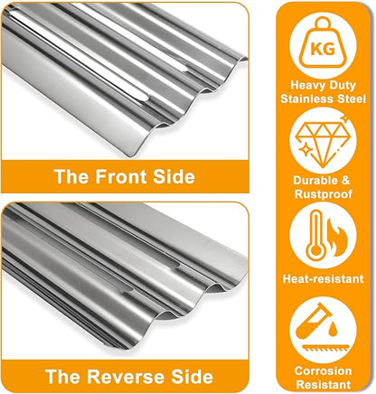 BBQ-PLUS Grill Replacement Parts for Napoleon LEX 485, Mirage 485, Built-in LEX 485, Lifestyle 485, Cooking Grates Heat Plates Burner Tubes Kit for Napoleon Grill Accessories, Stainless Steel