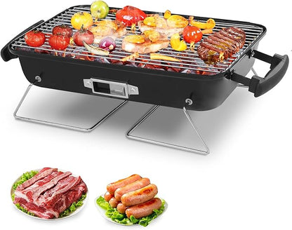 Barbecue Charcoal Grill Portable BBQ Tool for Outdoor Cooking Camping Hiking Picnics Backpacking or Any Outdoor Event 53 x 27 x 27CM