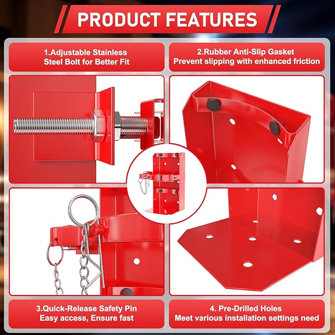 Fire Extinguisher Mount, 2PCS Heavy Duty Fire Extinguisher Bracket with Screws Fits 10lb Dry/5lb Co2 Extinguisher for School Home Garage Laboratory and Vehicle Perfect for Wall Mount
