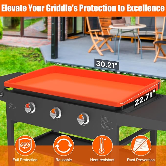 Silicone Griddle Mat Cover for Blackstone - 28XL Inch True All-Encompassing Coverage Heavy Duty Food Grade Grill Buddy Mat, All Season Cooking Surface Protective Cover