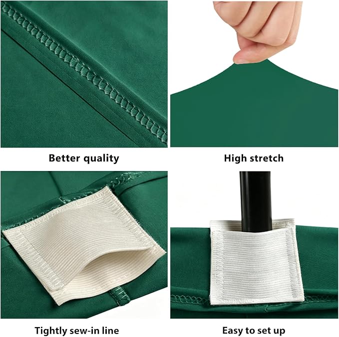 BDDC 6ft Stretch Spandex Fitted Table Cloth for 6 Foot Tables | GRS-Certified Eco-Friendly Fabric, Elastic Fit Rectangle Tablecloth, Washable, Wrinkle-Free, For Events & Parties