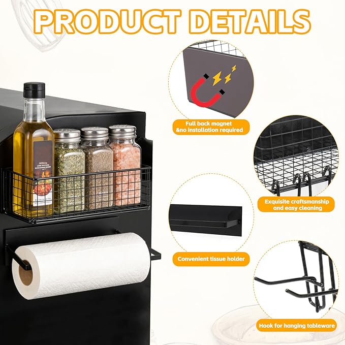 3 Pack Magnetic Storage Bins for Traeger - Include 2 Baskets 1 rack 10 hooks - Accessories Suit for Ironwood 885, Pro Series 34, Pro Series 22, Pro D2 575, Pro 780, Ironwood 650 And Pit boss, Z-Grills