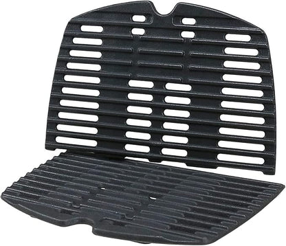 Uniflasy 7645 Cast Iron Cooking Grates for Weber Q200, Q220, Q2000, Q2400 Series Gas Grills, for Weber 396000, 396001 Grill Parts Grill Grates Replacement for Weber 7645 65811 69935, 2 Pack