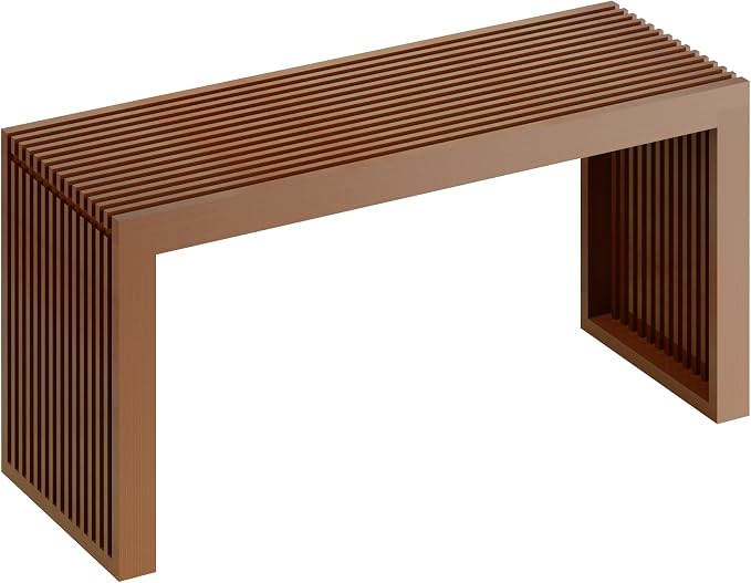 APRTAT Bamboo Dining Bench 35-Inch Indoor Wood Shoe Rack Bench for Entryway | Easy Assemble, Sturdy & Durable,Slatted Design,Versatile Everyday Seating,Living Room Hallway Bedroom Bathroom