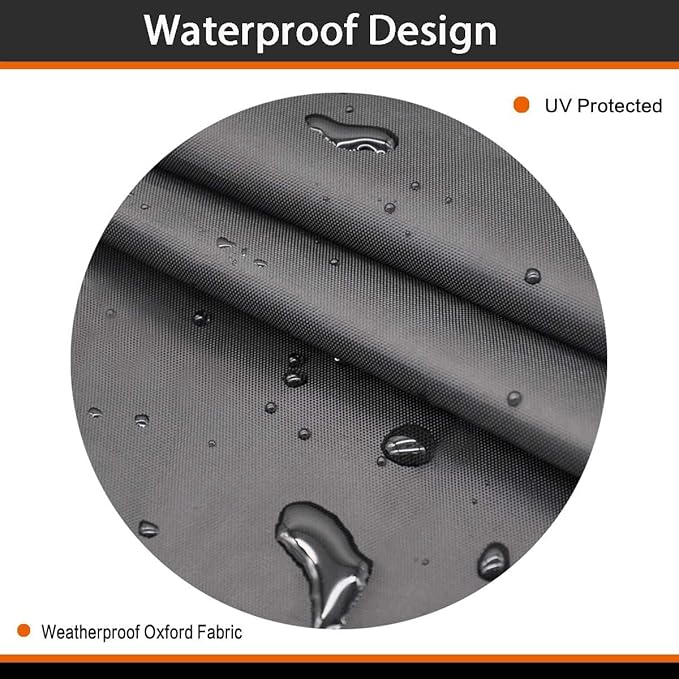 SheeChung Outdoor Fireplace Cover Round 30"Dx43"H,Waterproof Grill Cover for Weber Kettle Charcoal 22 Inch,Heavy Duty 600D Outside Covers for Wood Burning Chiminea,BBQ Grill Smoker,UV Resistant