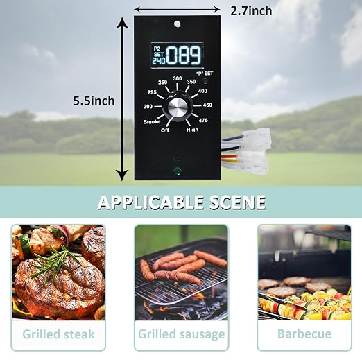 Upgrade Control Board kit Compatible with Pit Boss Pellet Grill Panel | PB700R1 700FB PB820 PB820d PB340 440D Replacement Parts, Temperature Controller, Grill Repair Accessory，Sensor Probe Kit.