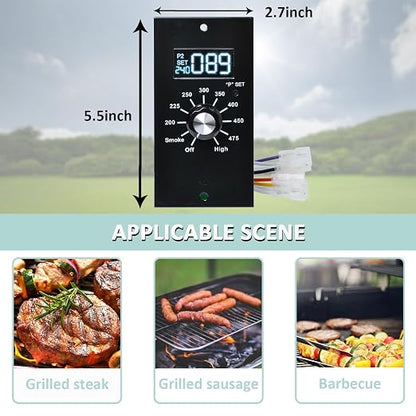 Upgrade Control Board kit Compatible with Pit Boss Pellet Grill Panel | PB700R1 700FB PB820 PB820d PB340 440D Replacement Parts, Temperature Controller, Grill Repair Accessory，Sensor Probe Kit.