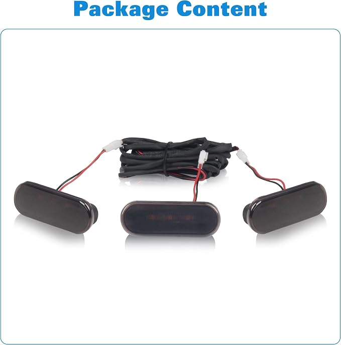 Front LED Grill Lights Compatible with Ford Bronco Accessories 2021 2022 2023 2024 2/4 Doors, Smoked Black