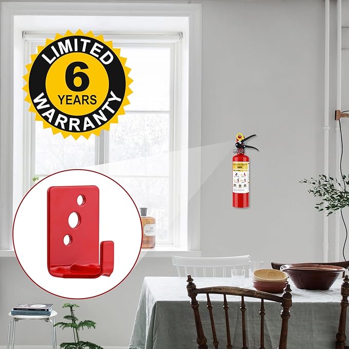 ABC Fire Extinguisher for Home- 1-A:10-B:C Rated Dry Chemical Extinguisher, Extintor Para Carro Fire Safety Equipment with Quick-Release Handle for Kitchen, Business, Vehicle