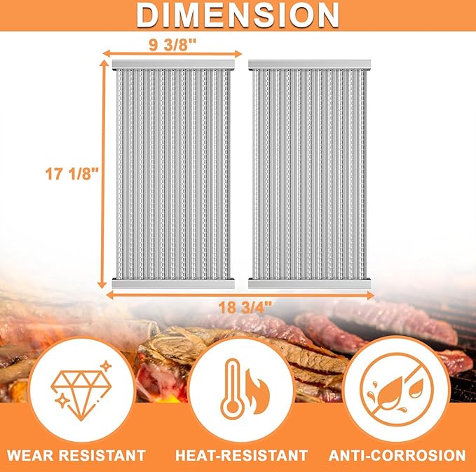 Replacement Parts for Charbroil Grill Grates G369-0030-W2 & Emitter Plates G362-2100-W1 Charbroil TRU-Infrared 463644220 463642316 Grill Parts Replacement 463632320 463675016 463675016P1 466642316