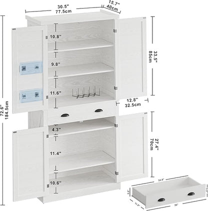 IRONCK Storage Cabinet with Drawers and Doors for Living Room and Entryway | Open Shelves, Adjustable shelves, Organized essentials