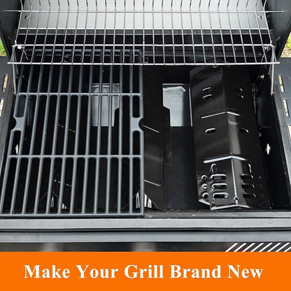 Grill Replacement Parts for Dyna Glo 2&3 Burner DGH353CRP | Heat Plate Shields, Grill Grates & Stainless Steel Burner Tubes for DGF350CSP, DGF350CSP-D, DGH353CRP-D Grills