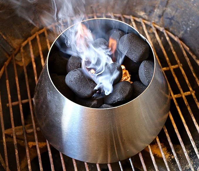 BBQ Whirlpool for Weber 22 Kettle Grill Accessories, Stainless Steel Whirlpool Charcoal Grill Accessories Fit Weber Kettle WSM Smoker,L&XL Big Green Egg Grills,Kamado Joe Big Joe