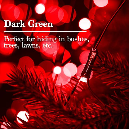 JMEXSUSS 360 LED Halloween Net Lights, Red, 12ft x 5ft | Outdoor Waterproof, Connectable, Plug in, Mesh Lights with Remote for Bushes Shrubs Christmas Halloween Decorations