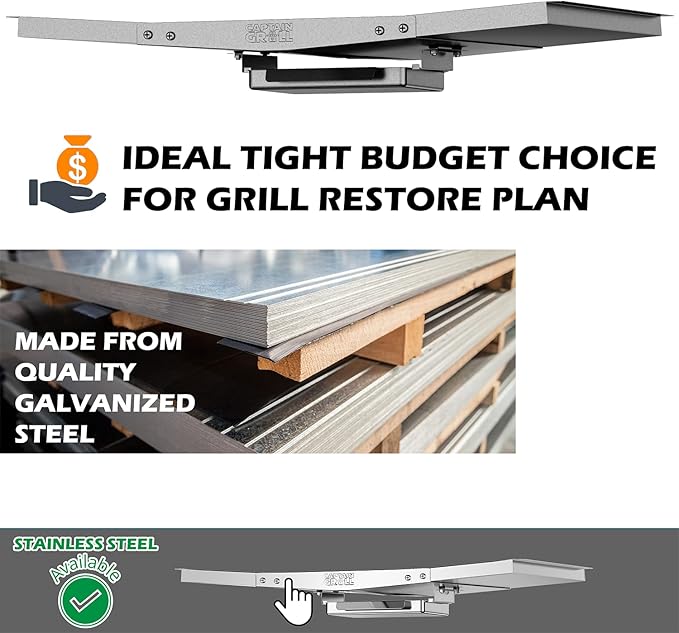 CaptainGrill Grease Tray with Catch Pan - Dyna Glo Grill Replacement Parts, Universal Drip Pan for 4/5 Burner Gas Grill Models from Dyna Glo, Nexgrill, Expert Grill, Kenmore, BHG and More (24"-30")