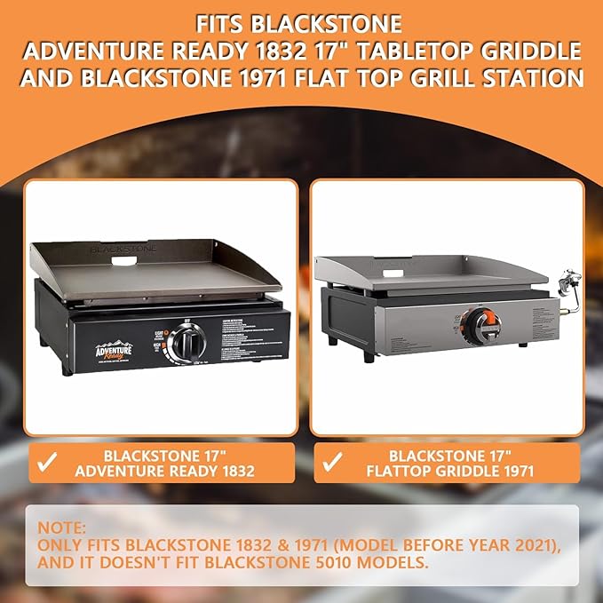 Griddle Lid for Blackstone 17" Grill Hood 1832 Adventure Ready Tabletop Griddle w/handle, Accessories for Blackstone 1832 1971 17 inch Hinged Lid (before YRS 2021), Updated Black Stone 17" Hard Cover