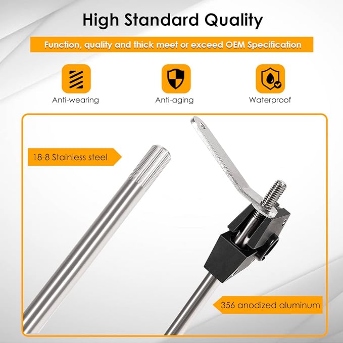 Round Rail Grill Mounting Hardware Kit for Standard 7/8" or 1" Rails, Compatible with All Kettles Grill A10-080