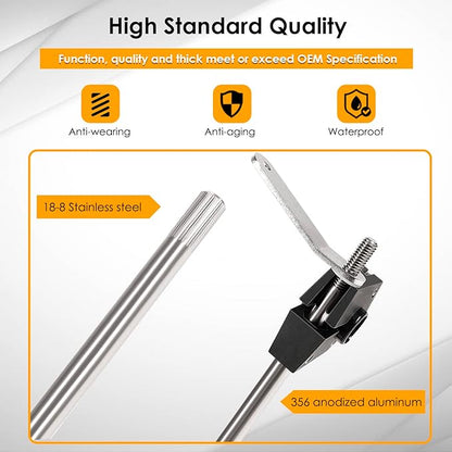 Round Rail Grill Mounting Hardware Kit for Standard 7/8" or 1" Rails, Compatible with All Kettles Grill A10-080