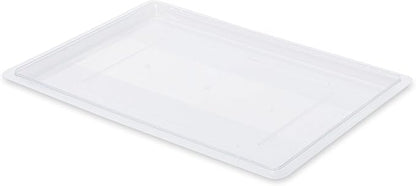 Rubbermaid Commercial Products Food Storage Box Lid for 8.5, 12.5, 16.5, and 21.5 Gallon Sizes, Clear (FG330200CLR) (Pack of 3)