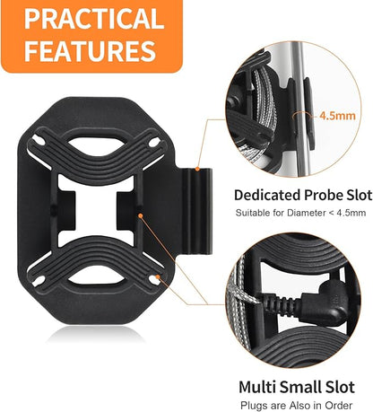 SIUDANGKA Magnetic Meat Probe Organizer, 3 Pack Upgraded Thermometer Probe Holder Grill Accessory Organizer Compatible with Traeger/Pit Boss/ThermoPro/Weber Probe
