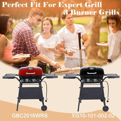 Expert Grill XG10-101-002-02 3-Burner Gas Grill Parts - 3-Pack Heat Plates and Burner Tubes