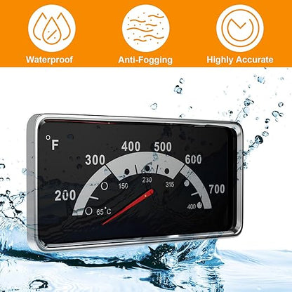 3.6" Grill Temperature Gauge for Nexgrill 720-0882A 720-0898 720-0864R 720-0830A, Kenmore 148.23683310 119.16144210 148.23683310 146.23673310 Grill Parts, KitchenAid 720-0830A Lid Thermometer