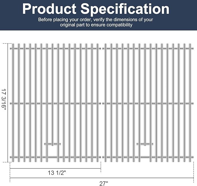 Criditpid Grill Replacement Parts for Grillmaster 720-0697 7200697 Grill, Grill Grates & Grill Burner Tubes & Heat Plates Shields Kit for Nexgrill 720-0697 & Grill Master 720-0697 Grill Parts.