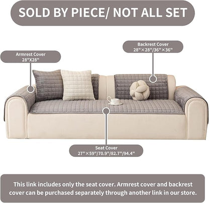 Velvet Couch Covers for Dogs, Dog Sectional Couch Covers, Pet Couchs Cover for Loveseat, Couchs Protector for Dogs, Sectional Sofa Cover for Pet Washable(1PC,Dark Grey,27.6"×59")