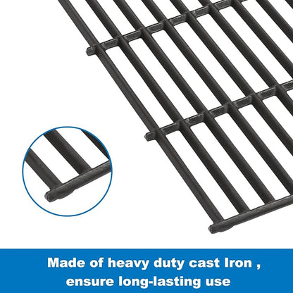 Cast Iron Grill Grates for Char-Griller 1733 Smokin' Champ | Charcoal Grill Horizontal Smoker Grates,Cooking Grate Replacement Parts for Chargriller 1624 2735 1722 Set of 3
