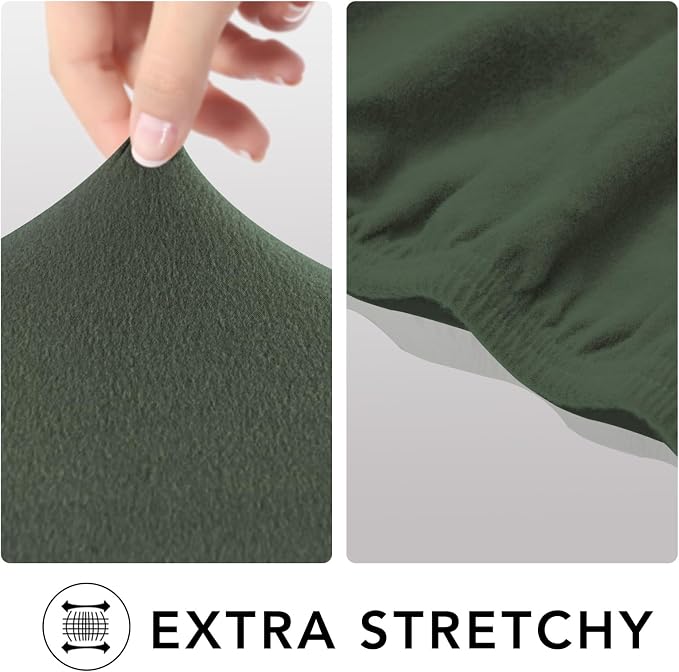 PureFit Oversized Loveseat Covers Couch Covers for Sofa Grayish Green