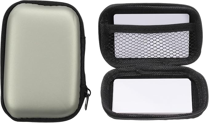 Card Game Case, Soft Cloth Playing Waterproof Card Storage Travel Game Case Compatible for Outdoor Gaming Camping, Silver