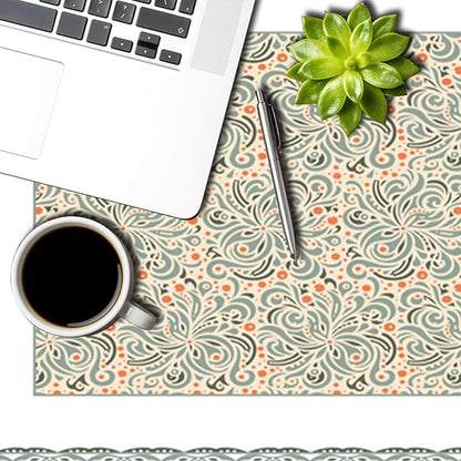 Elegant Flower Table Cloth Perfect for Spring Home Decor Orange Green Paisley Bohemian Table Cover for Farmhouse Decors Seasonal Reusable Tablecloths for Party Picnic Dinner Decor 60x102 Inch