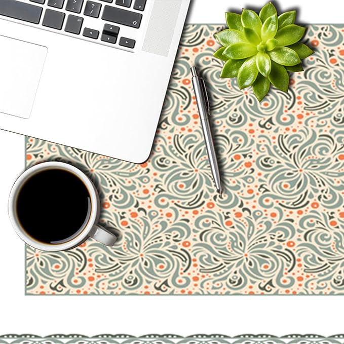Elegant Flower Table Cloth Perfect for Spring Home Decor Orange Green Paisley Bohemian Table Cover for Farmhouse Decors Seasonal Reusable Tablecloths for Party Picnic Dinner Decor 60x120 Inch