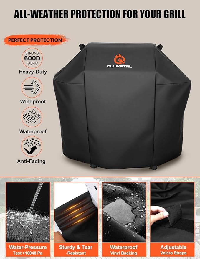 52 Inch Grill Cover for Weber Spirit 300 Series - 600D Heavy Duty Waterproof BBQ Grill Cover Waterproof Weather Resistant,7106 Weber BBQ Cover for Spirit E310/315/330/Spirit ii E310